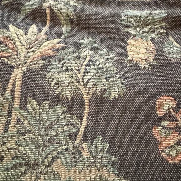 TOMMY BAHAMA CUTE "PALM TREE CLUTCH PURSE" Needlepoint Leather Tote - Picture 3 of 7